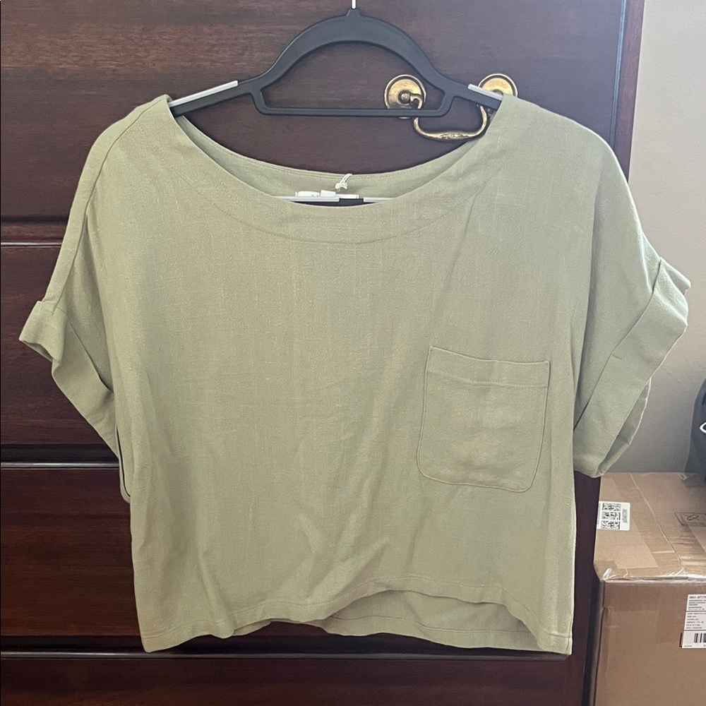 Olive Green Women's Top
